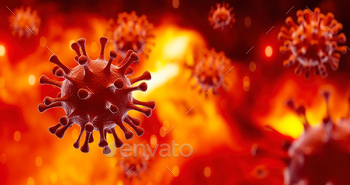 ope on the blood.Coronavirus Covid-19 outbreak influenza background.Pandemic medical health risk concept with disease cell as a 3D render.