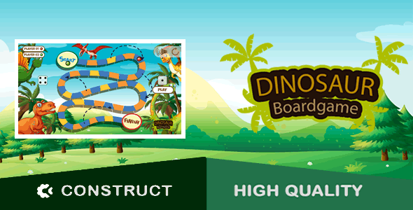 Dinosaur Boardgame - HTML5 Game (capx)