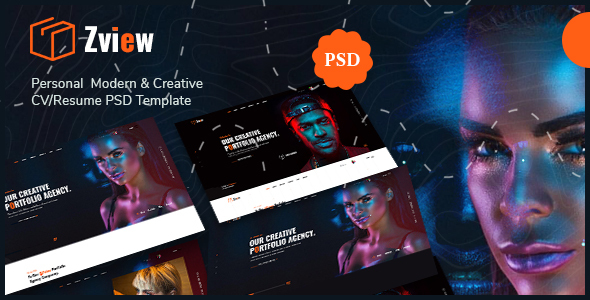 Zview - Personal Modern & Creative CV/Resume PSD Template