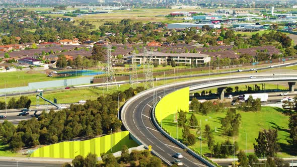 Motorway Busy Cars Interchange