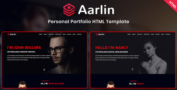 Aarlin - Portfolio Html Template