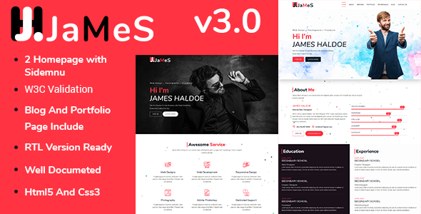 James - Personal Portfolio HTML5 Template