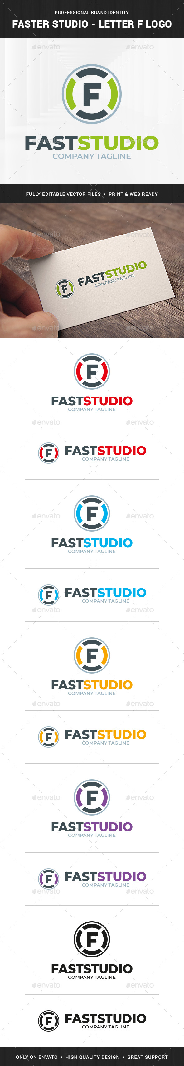 Faster Studio - Letter F Logo