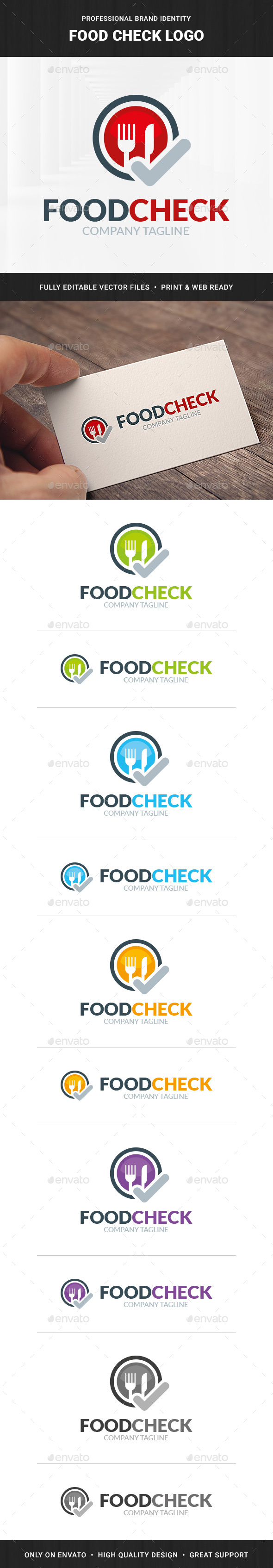 Food Check Logo Template