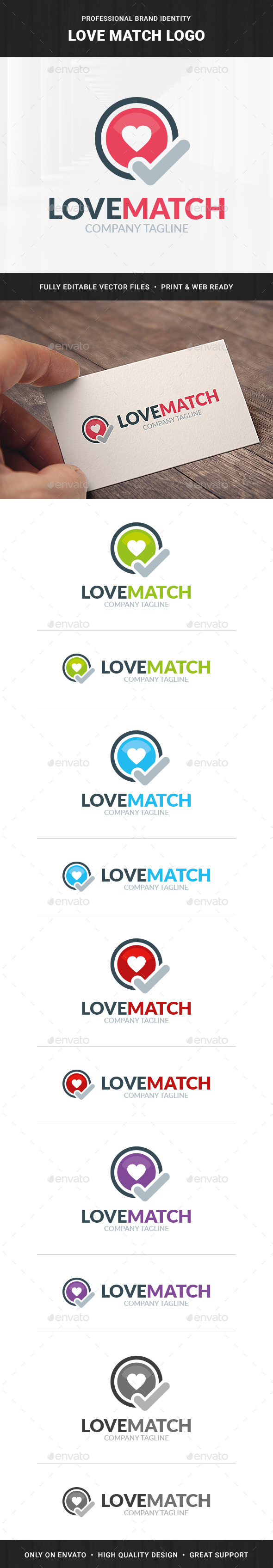 Love Match Logo Template