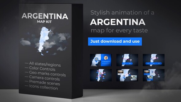 Argentina Map - Argentine Republic Map Kit