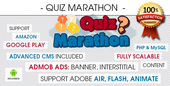 Quiz Marathon Trivia With CMS & Ads - Android [ 2020 Edition ]