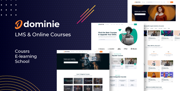 Dominie | LMS & Online Courses PSD Template