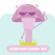 Mushroom Sticker Set - GraphicRiver Item for Sale