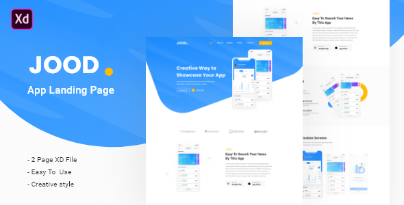 JOOD - App Landing Page Template