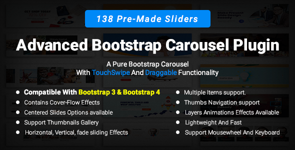 Advanced Bootstrap Carousel Plugin
