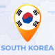 South Korea Map - Republic of Korea ROK Travel Map - VideoHive Item for Sale