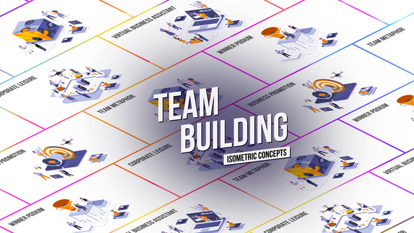Team Building - Isometric Concept