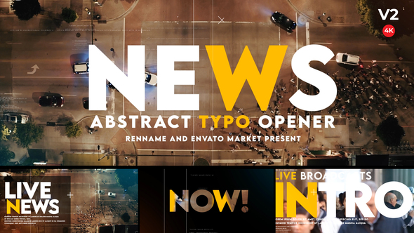Typographic Abstract News Opener
