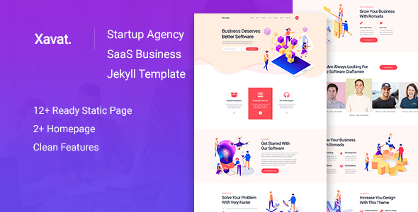 Xavat - Startup Agency and SaaS Business Jekyll Template