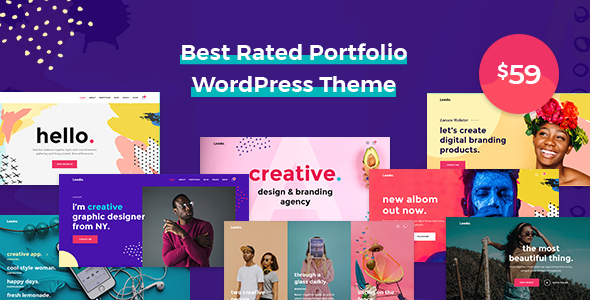 Leedo - nowoczesne, kolorowe i kreatywne portfolio WordPress