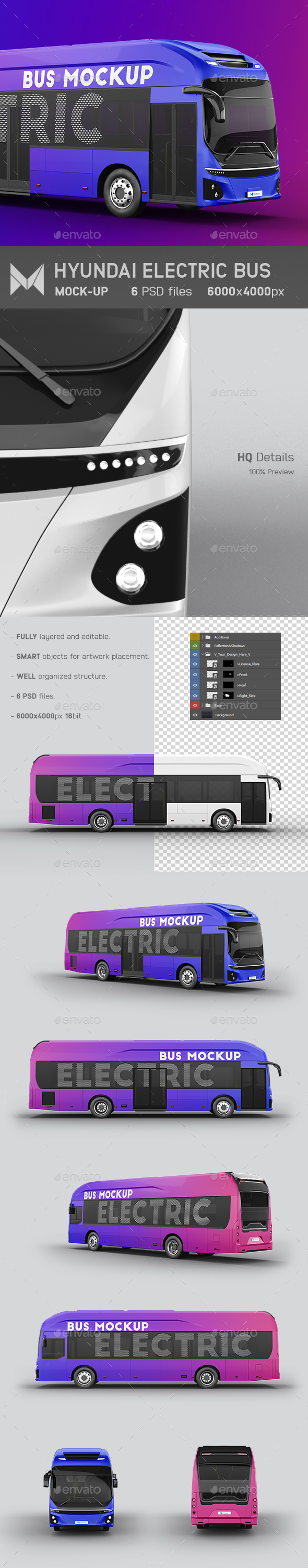 Hyundai Electric City Bus Mockup