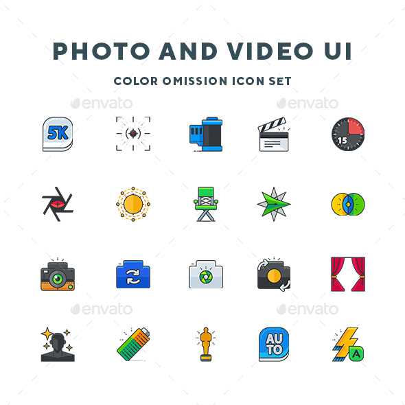 Photo and Video UI Icons