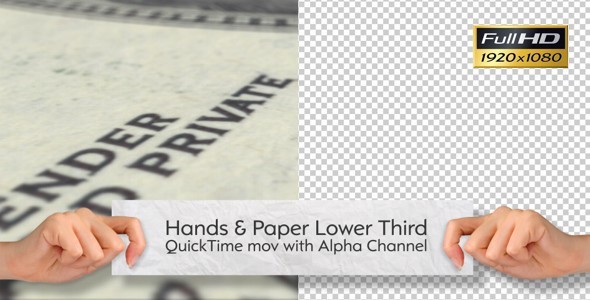 Hand And Paper Lower Third
