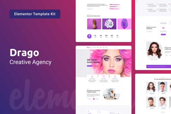 Introducing Drago: A Dynamic Elementor Template Kit for Exceptional Creative Digital Agencies!