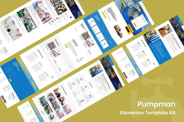 Pumpman - Plumbing Service Elementor Template Kit