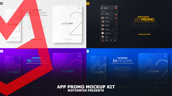 App Promo Mockup Kit - Dark & White alt