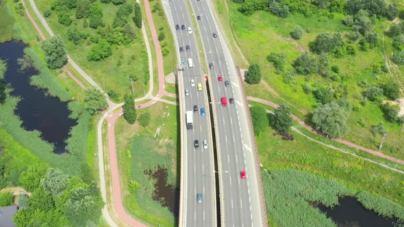 Heavy traffic on highway ,fast cars traveling on the highway ,abstract speed transportation backgrou