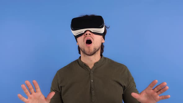 Fellow in Dark Shirt and VR Headset