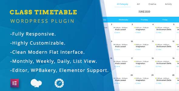 Class Timetable - Responsive Schedule For WordPress