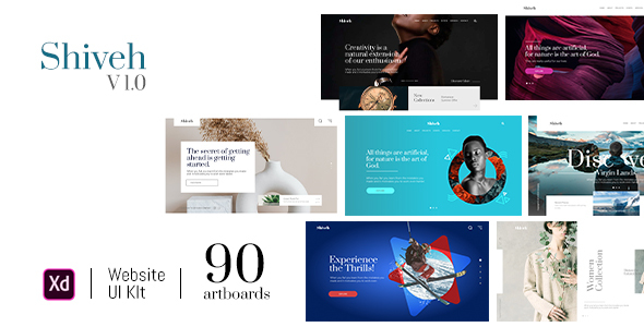 Shiveh | Adobe XD Website UI Kit Version 1.0