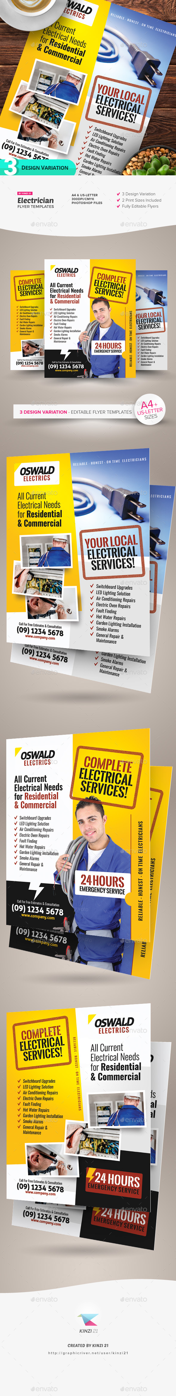 Electrician Flyer Templates