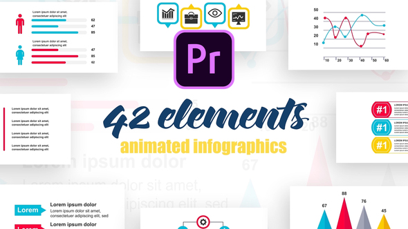 Statistic Infographics Vol.34 for Premiere Pro
