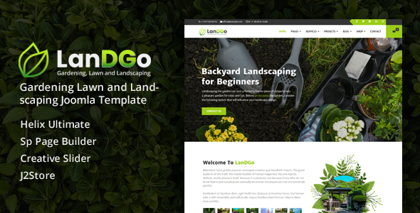 LanDGo - Gardening Lawn and Landscaping Joomla 3 & 4 Template