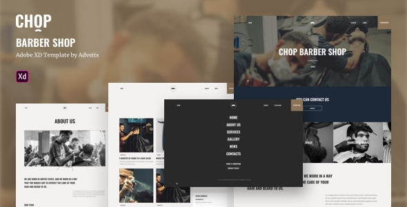 Chop - Barber Shop Adobe XD Template