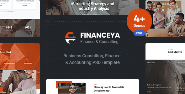 Financeya - Consulting, Finance & Accounting PSD  Template