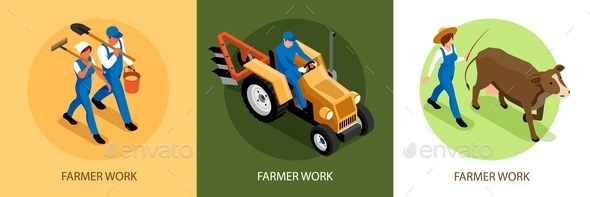 Isometric Farming Design Concept
