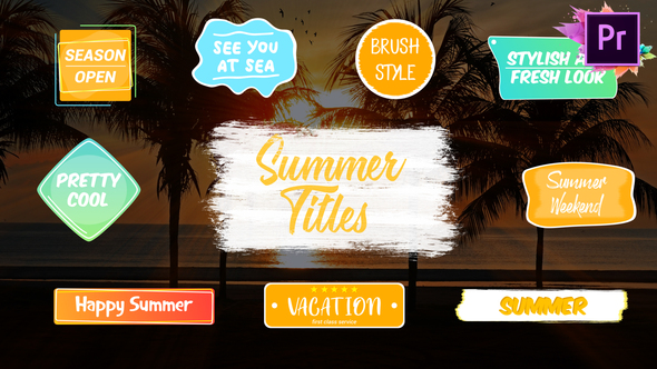 Colorful Summer Titles | Premiere Pro MOGRT