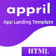 Appril - App Landing HTML Template - ThemeForest Item for Sale