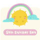Sun and Clouds Sticker Set - GraphicRiver Item for Sale