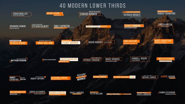 40 Modern Lower Thirds