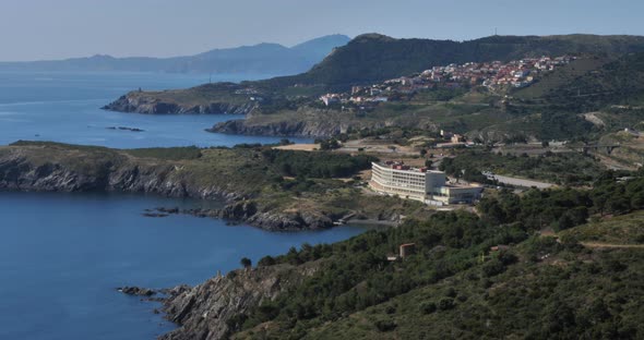 The  cap Rederis between Banyuls sur Mer and Cerbere, Pyrenees Oriantales department, France