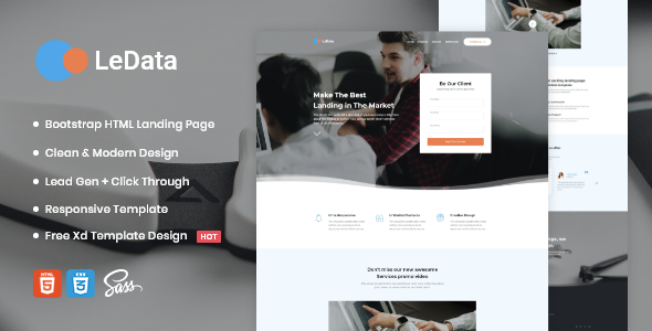 LeData - Responsive Business HTML5 Landing Page