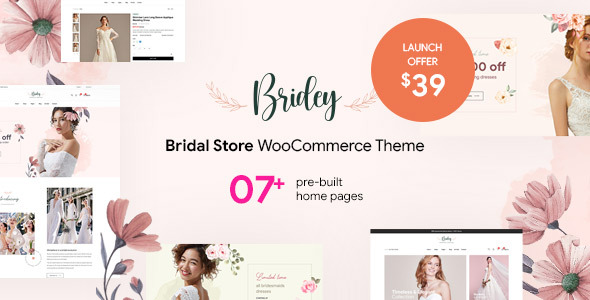 Bridey – Bridal Store WooCommerce WordPress Theme Preview