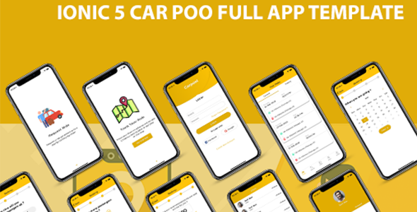 ionic 5 carpooling app template