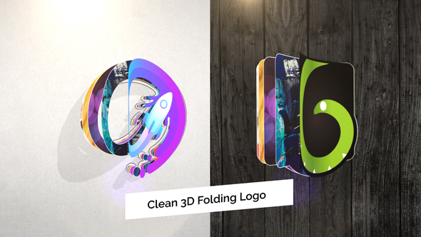 Clean 3D Folding Logo Reveal alt