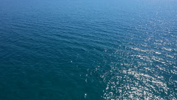 Aerial View Flare On The Waves Of The Sea