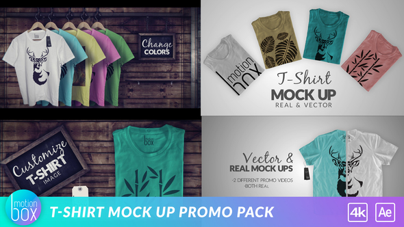 Download T-Shirt Mock Up Promo Pack 4K - After Effects ...