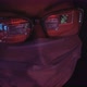 Masked Man in Front of a Computer ,The Reflection in the Glasses - VideoHive Item for Sale