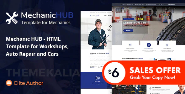 Mechanic HUB - Car Repair HTML Template