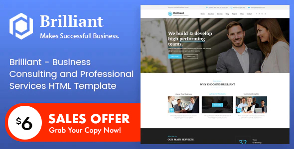 Brilliant - Business Consulting and Professional Services HTML Template